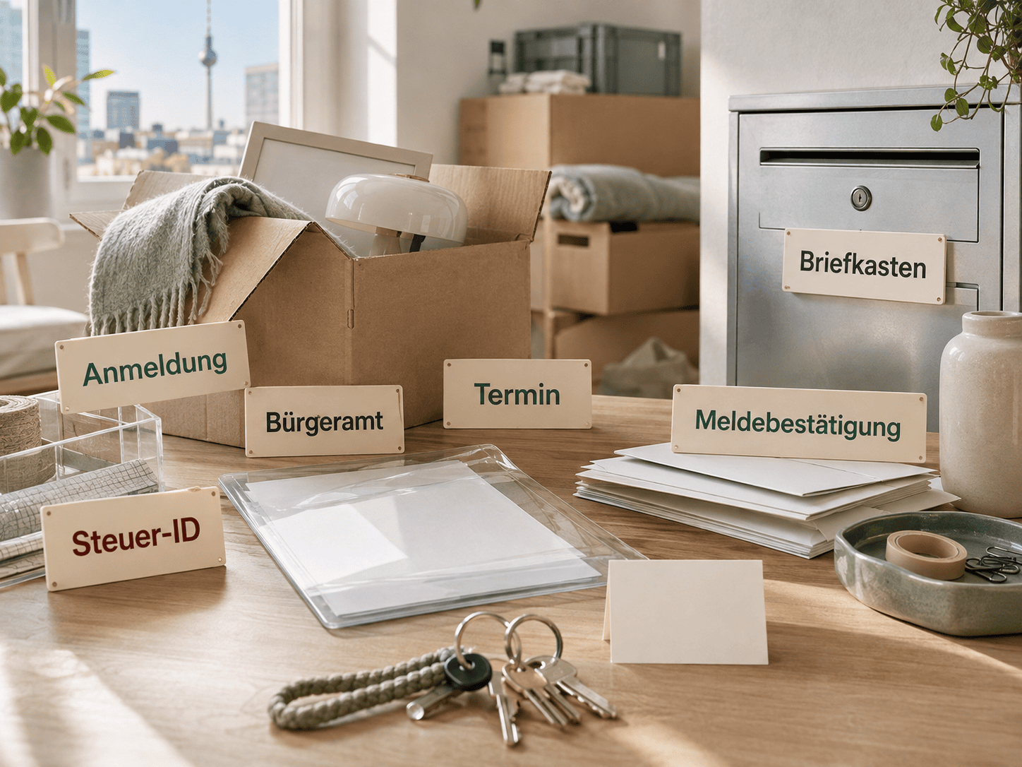 Illustrated scene: Moving to Berlin: what to do in your first days
