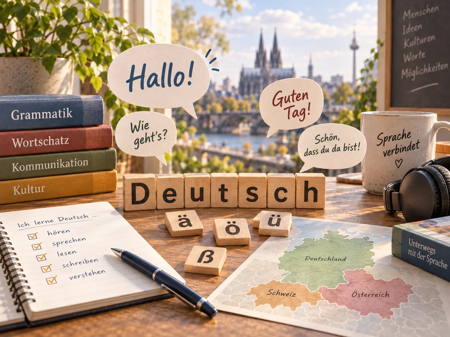 German language features including umlauts and the Eszett